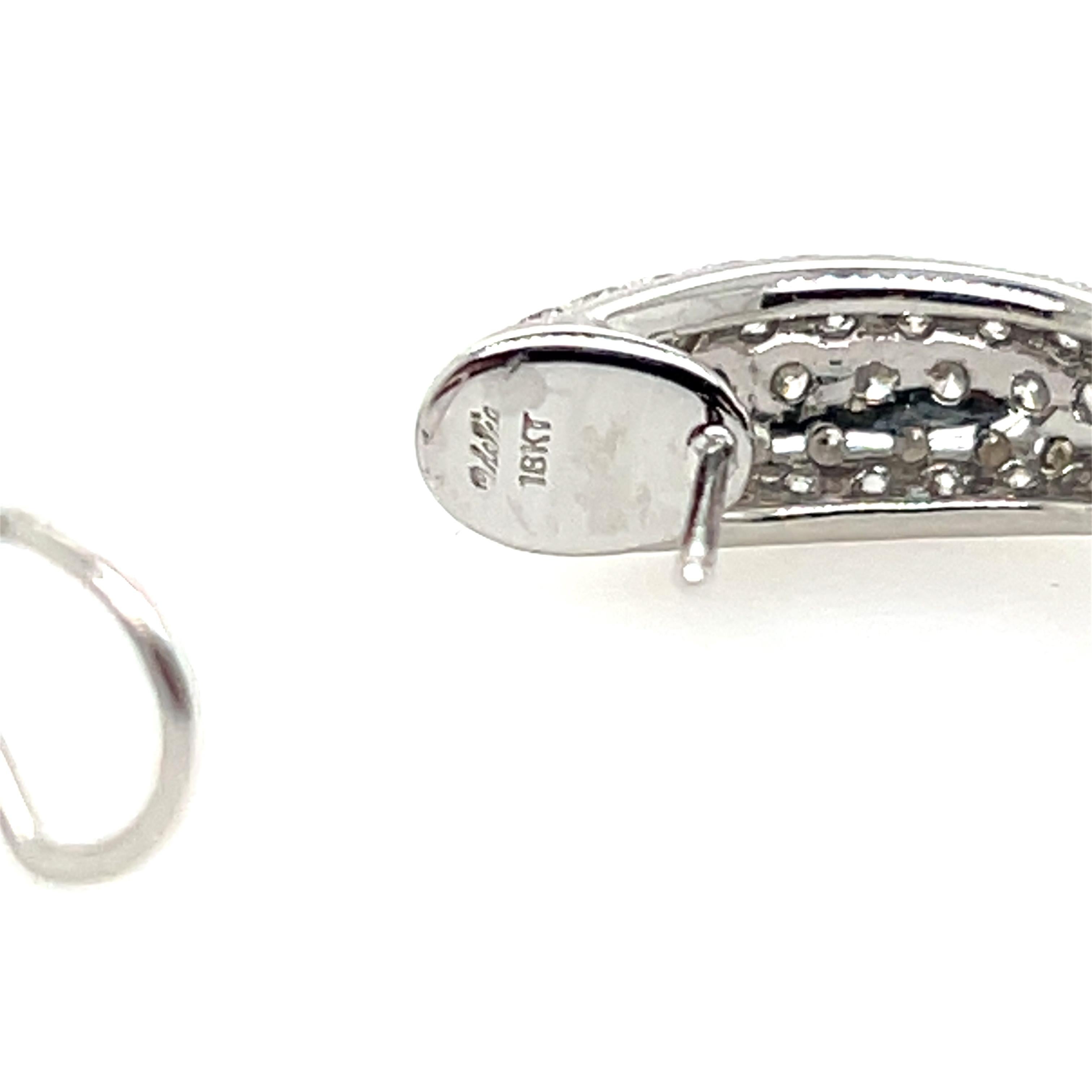 Odelia Ohrringe mit 2,65 Karat Diamant und 18k Weißgold Omega-Rückenschliff 6