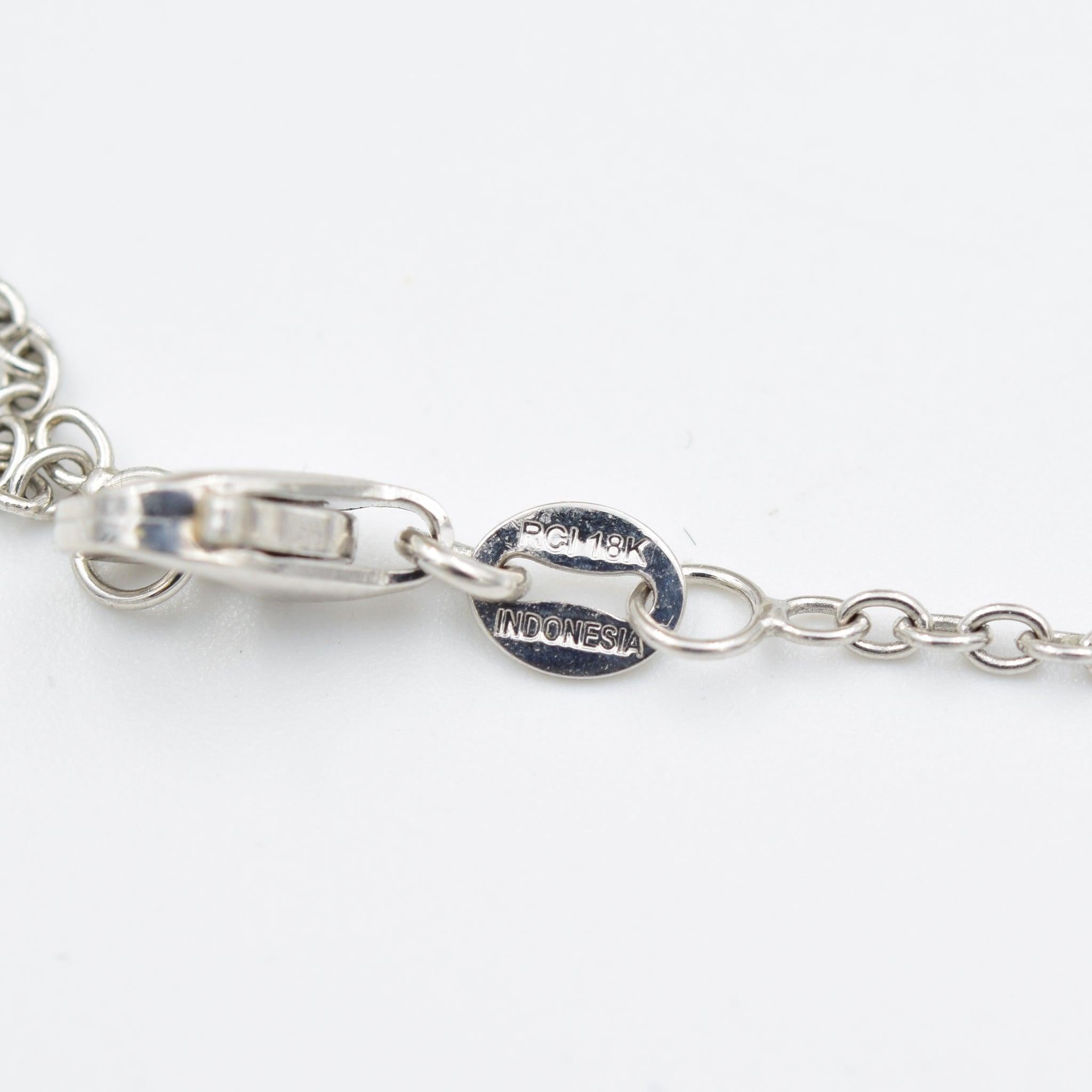 Women's Odelia 4.21 Carat Diamond Heart Pendant Necklace in 18 Karat White Gold