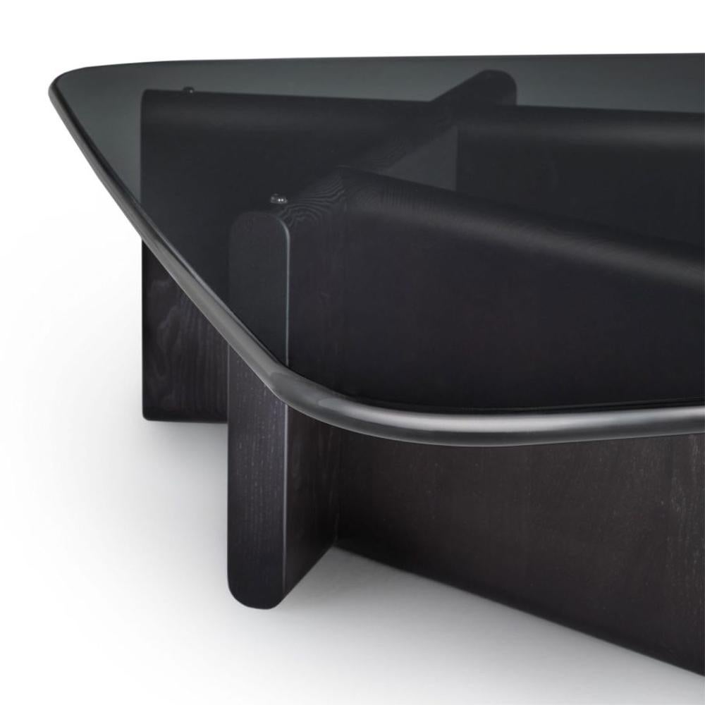 Smoked Glass Odelia Set of 3 Coffee Table For Sale