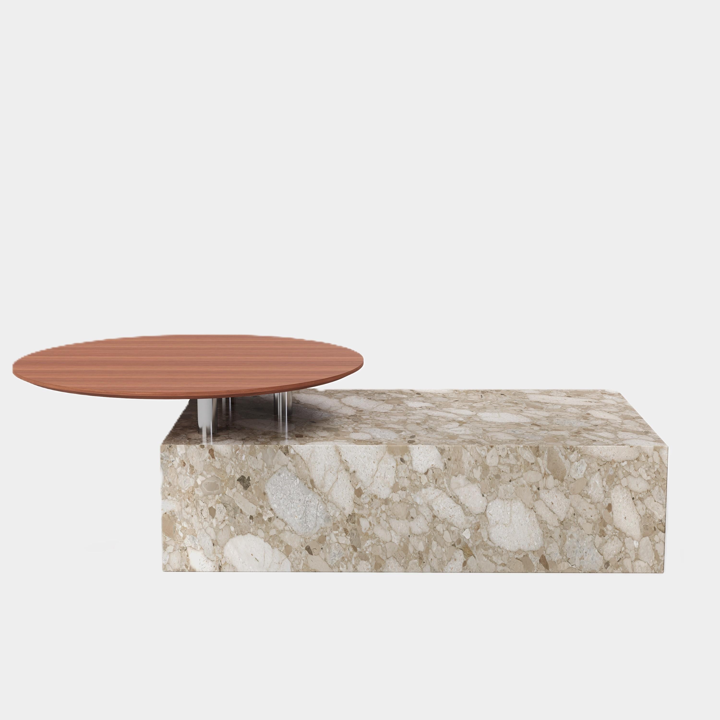 Scandinave moderne Table basse Odense - Beige Breccia en vente