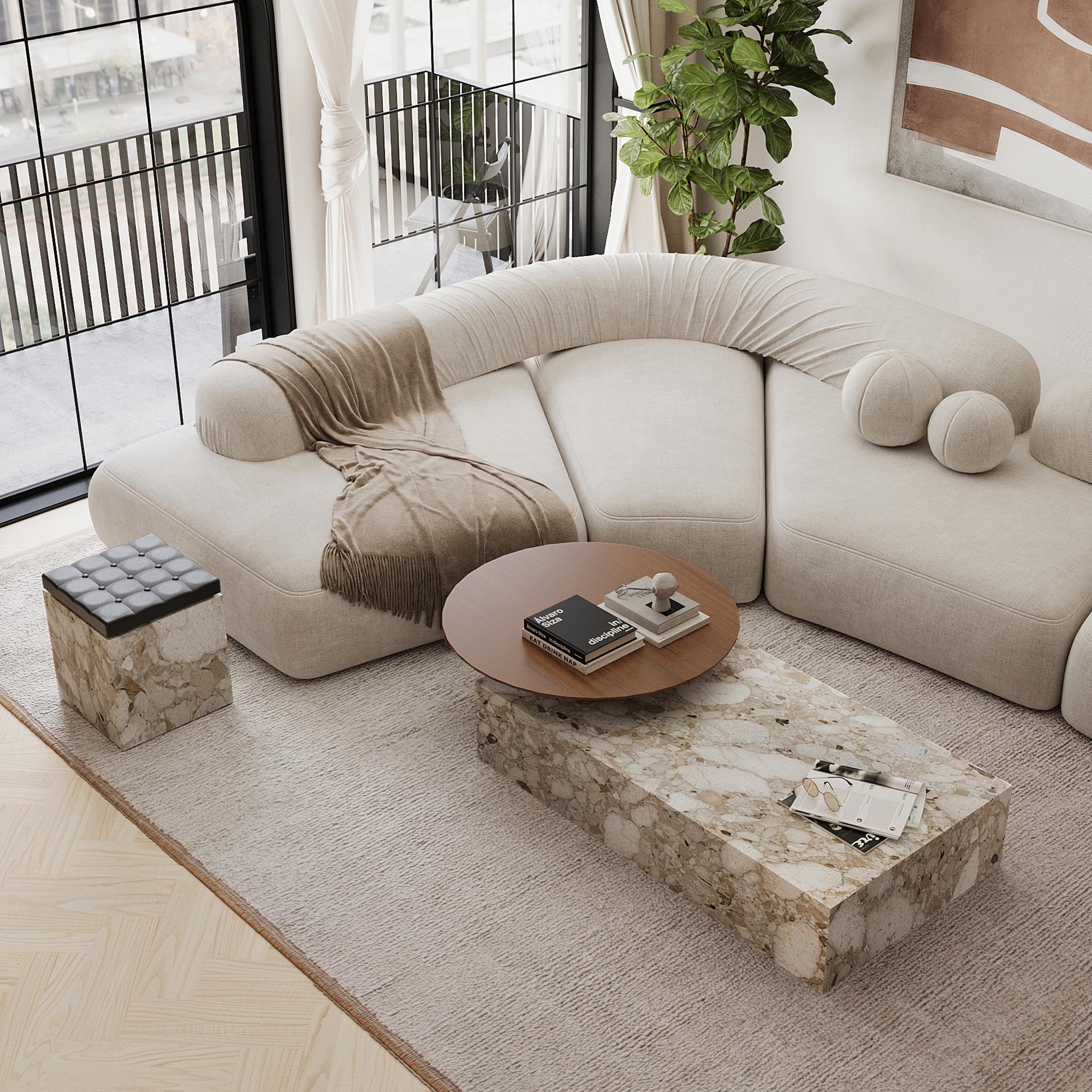 Table basse Odense - Beige Breccia Neuf - En vente à Lisbon, PT