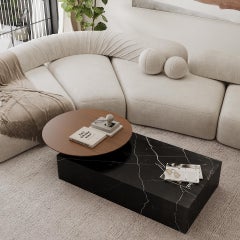 Odense - Marble Coffee Table - Black Eagle
