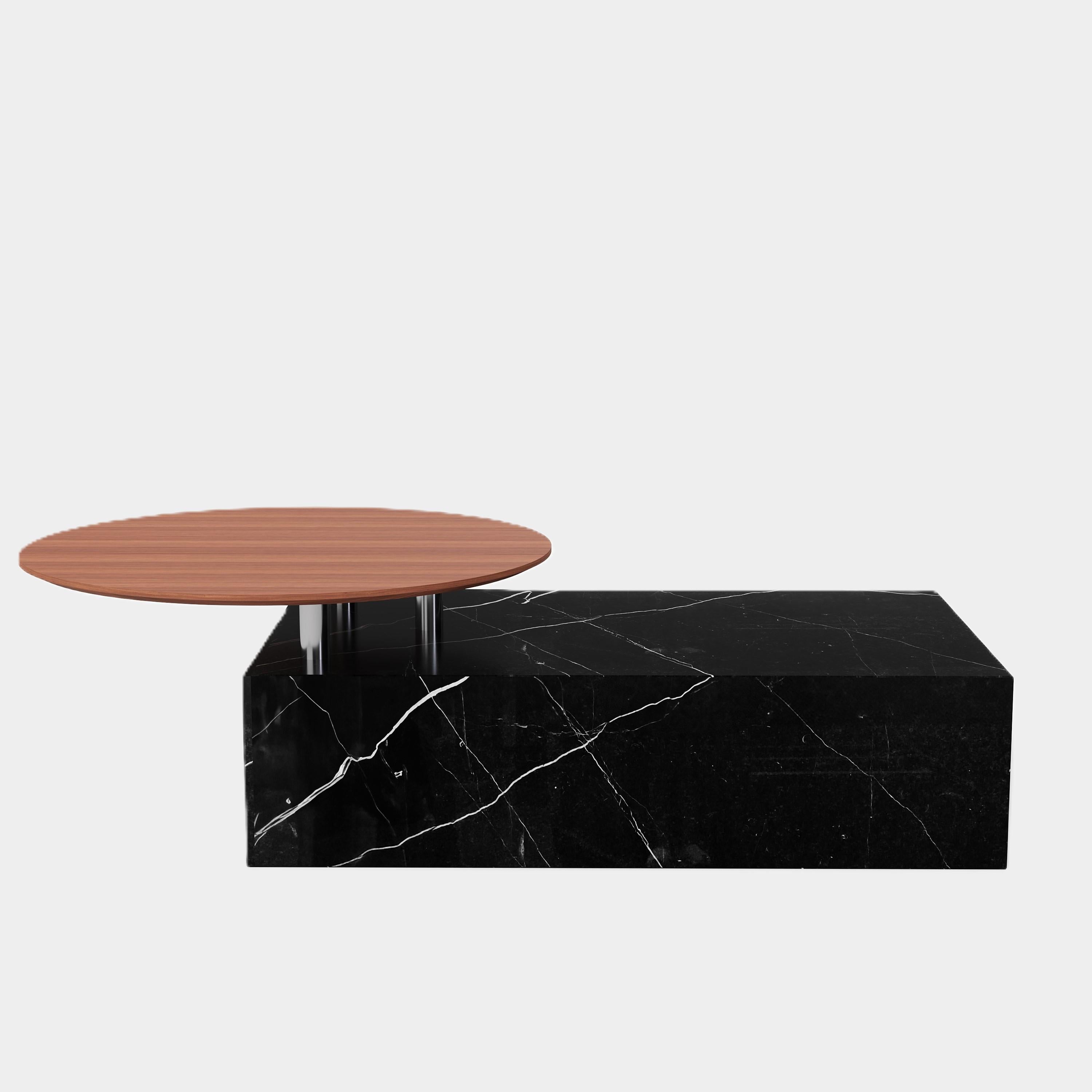 Scandinave moderne Odense - Table basse en marbre - Black Eagle - Small en vente