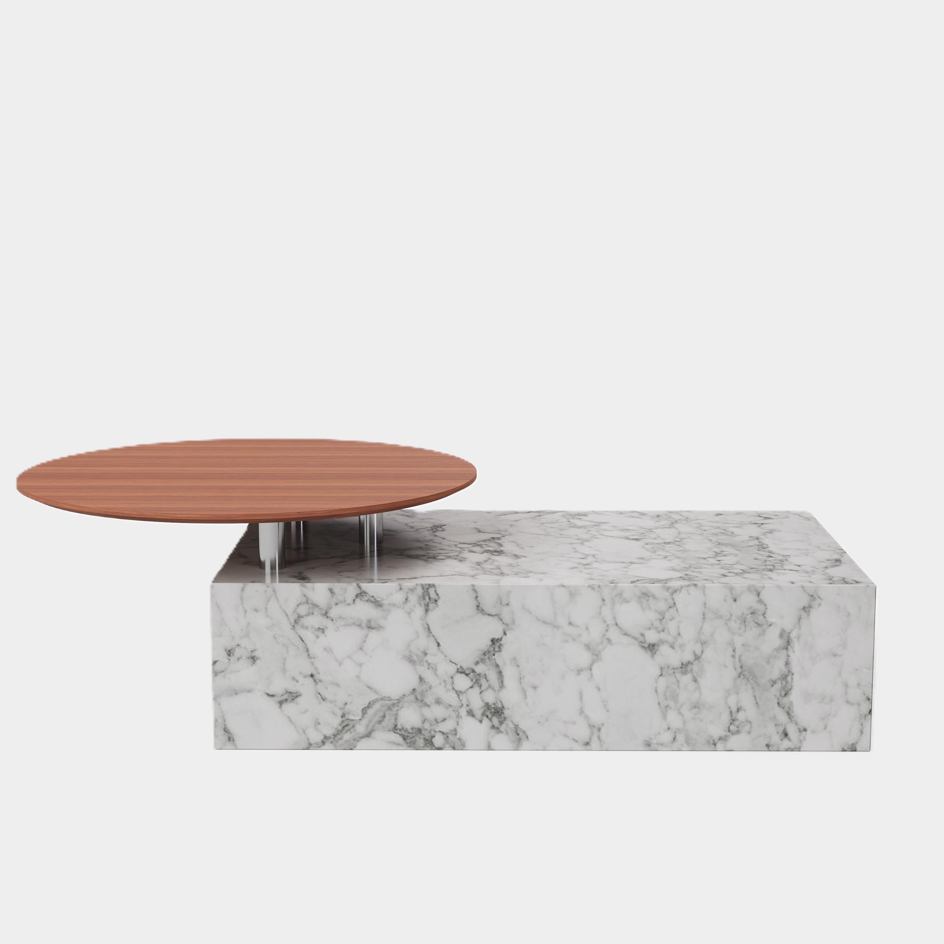 Portuguese Odense - Marble Coffee Table - White Carrara - Small For Sale