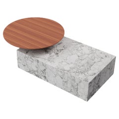 Table basse Odense en marbre blanc de Carrare, petit modèle