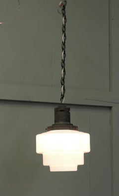 Odeon Industrial Style Opalescent Hanging Light Shade