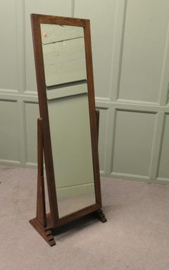 Odeon Style Early 20th Century Cheval Mirror This is a well designed mirror