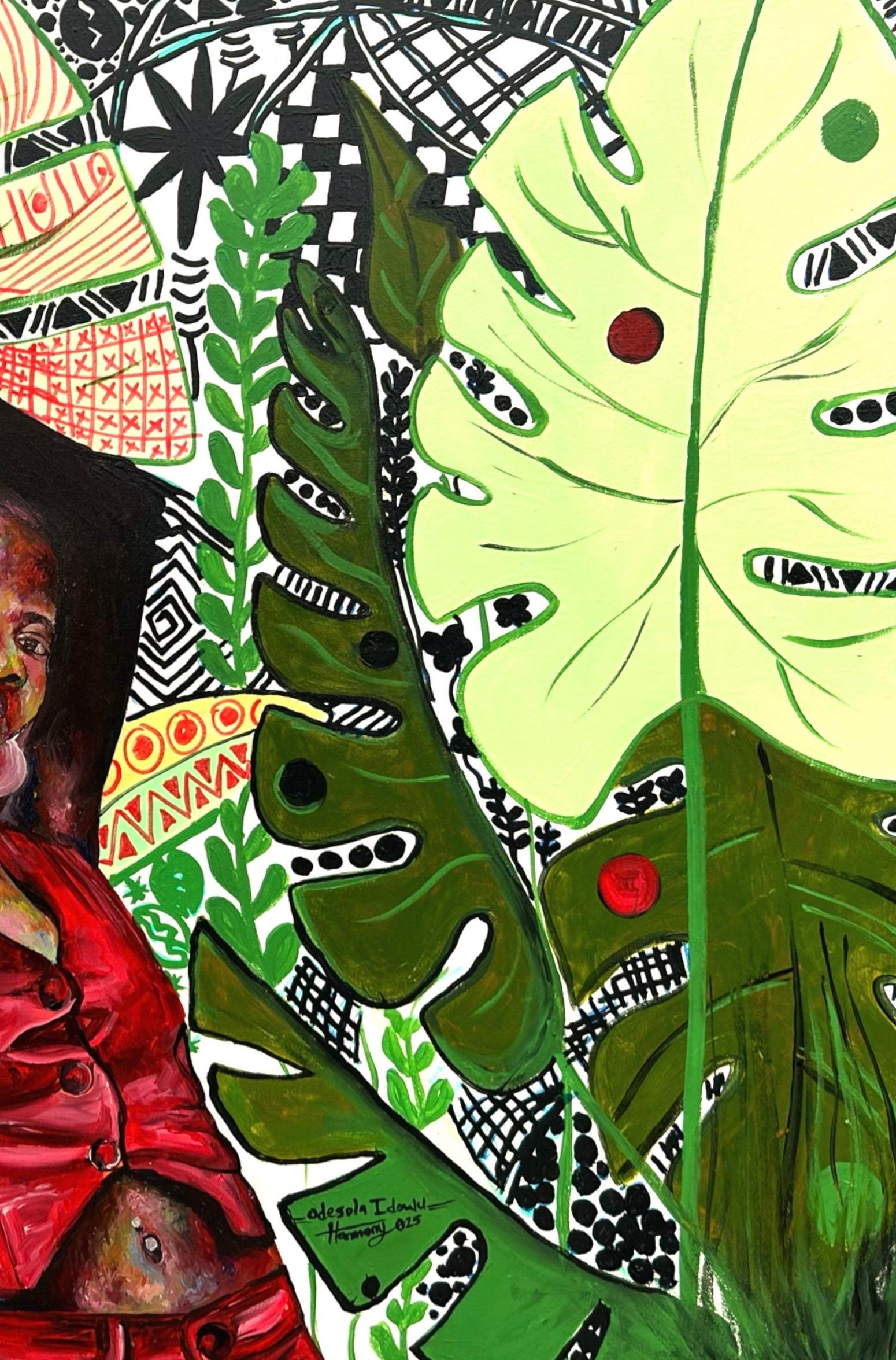 Dieses Kunstwerk ist ein anschauliches Zeugnis dafür, dass Identität nie nackt ist, sondern immer in Schichten von Geschichte, Erinnerung und Tradition gekleidet ist. Die Frau in seinem Zentrum ist nicht einfach nur in Rot gekleidet, sie ist in die