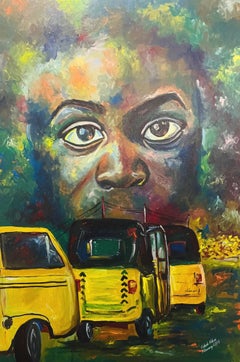 Expectación - Siglo XXI, Contemporáneo, Retrato Figurativo, Personas, Triciclos