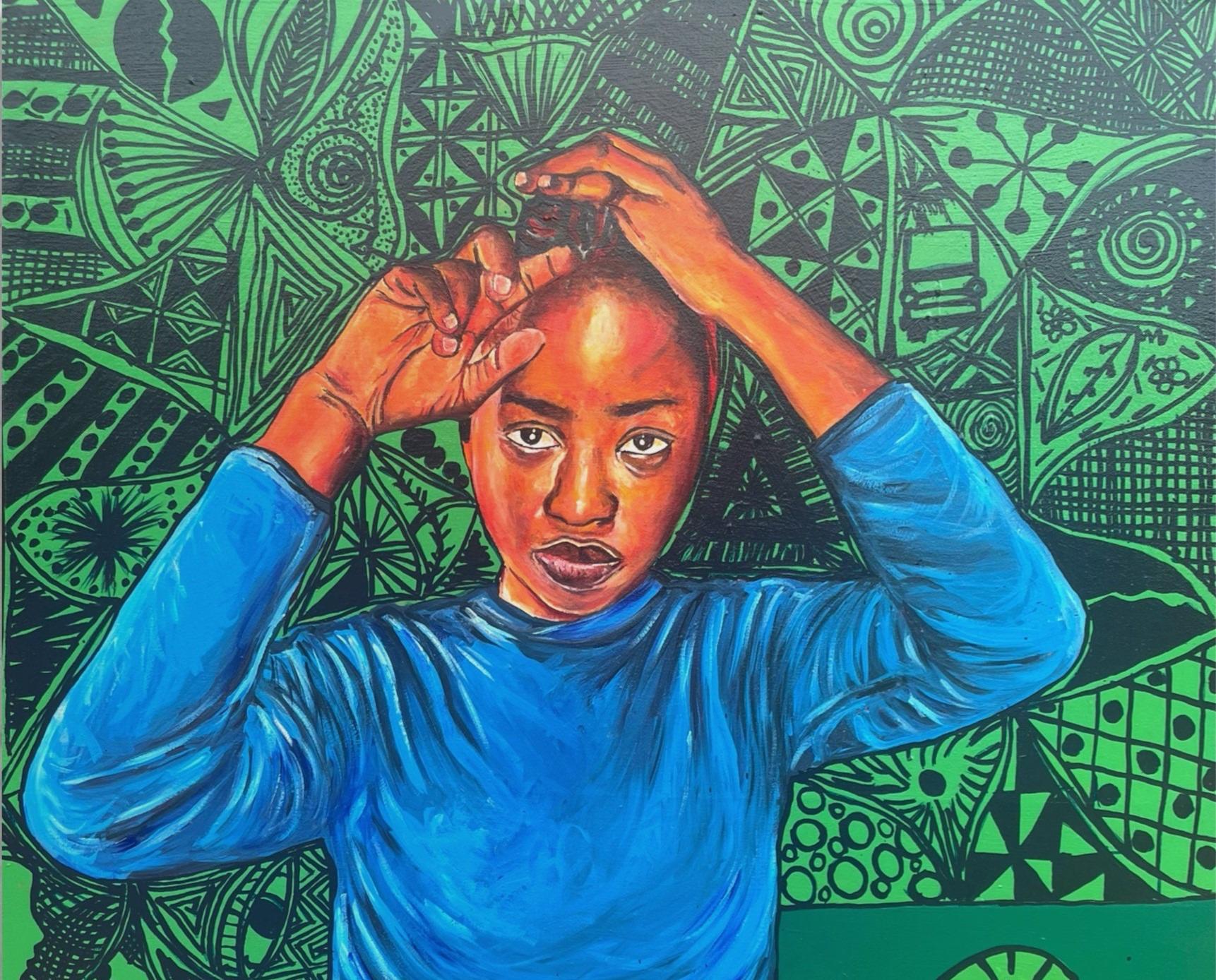 Das teuerste Bett - 21. Jahrhundert, Contemporary, Figurativ, Porträt, Krankenhaus – Painting von Odesola Idowu