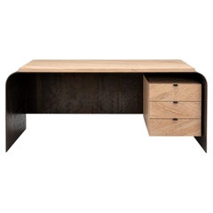 Escritorio Odessa de acero curvado y fresno macizo by Autonomous Furniture