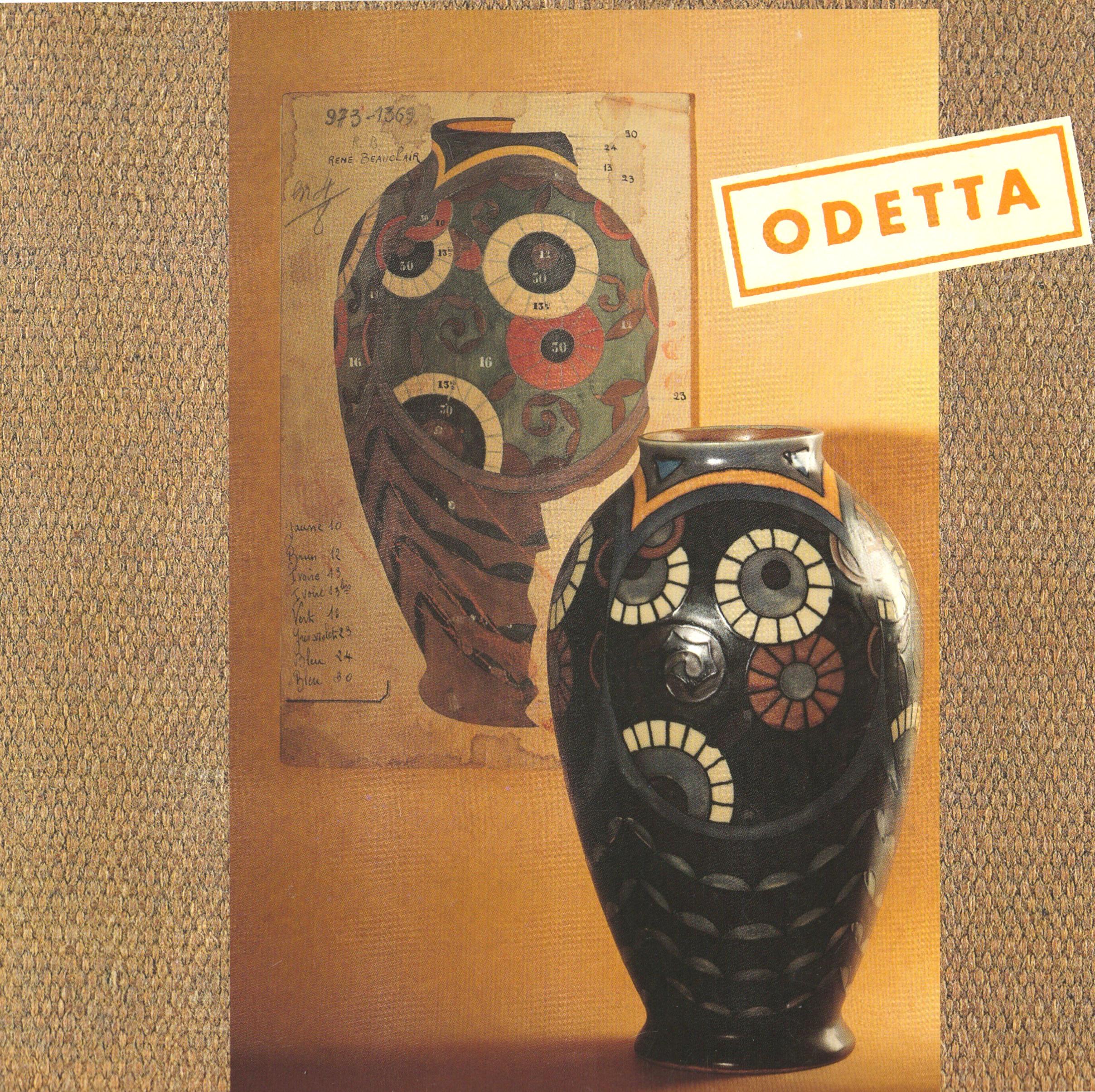 Odetta French Art Deco Stoneware Vase, Early 1930s 1