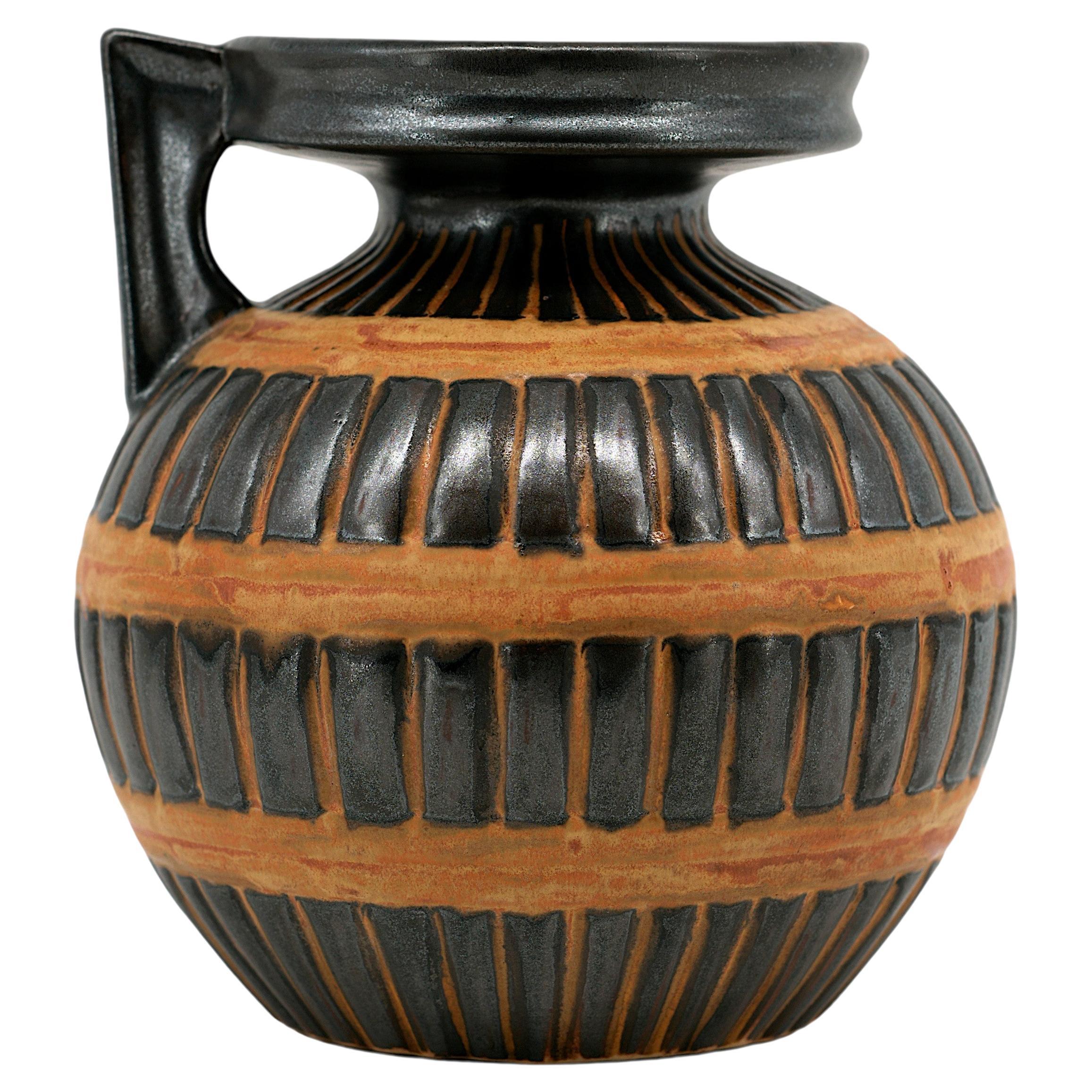 ODETTA QUIMPER Art Deco Stoneware Vase, 1920