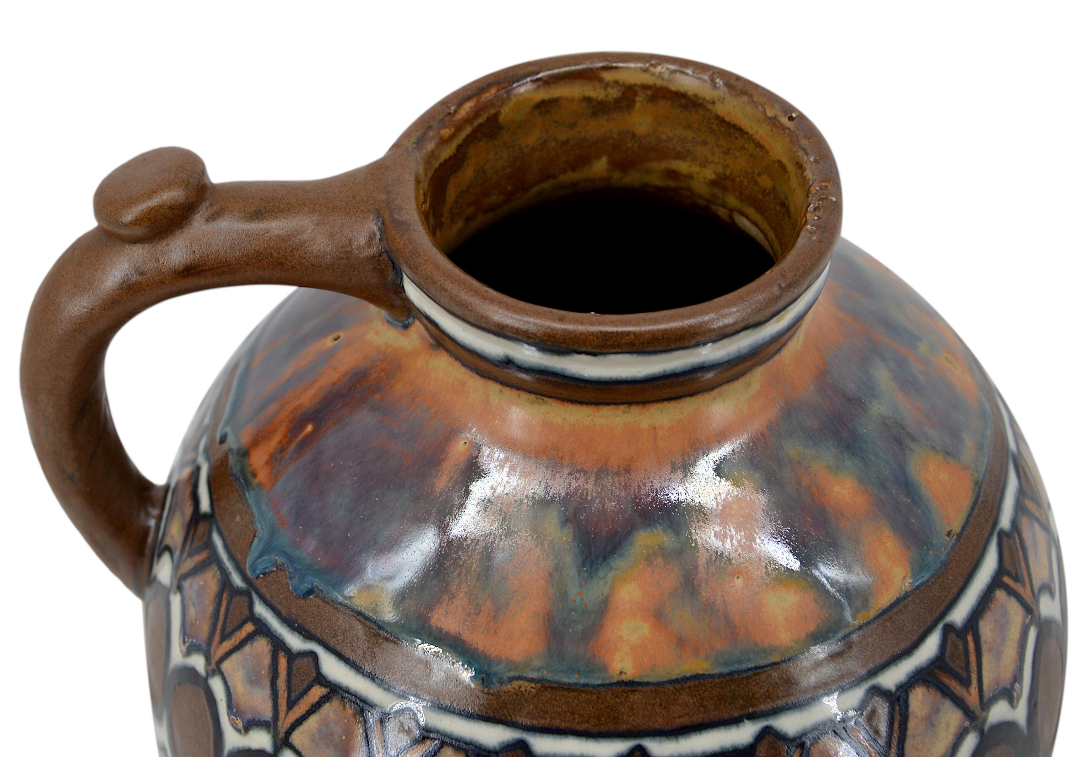 Grès porcellanato Odetta Quimper Vaso in gres Art Deco francese, 1920 in vendita