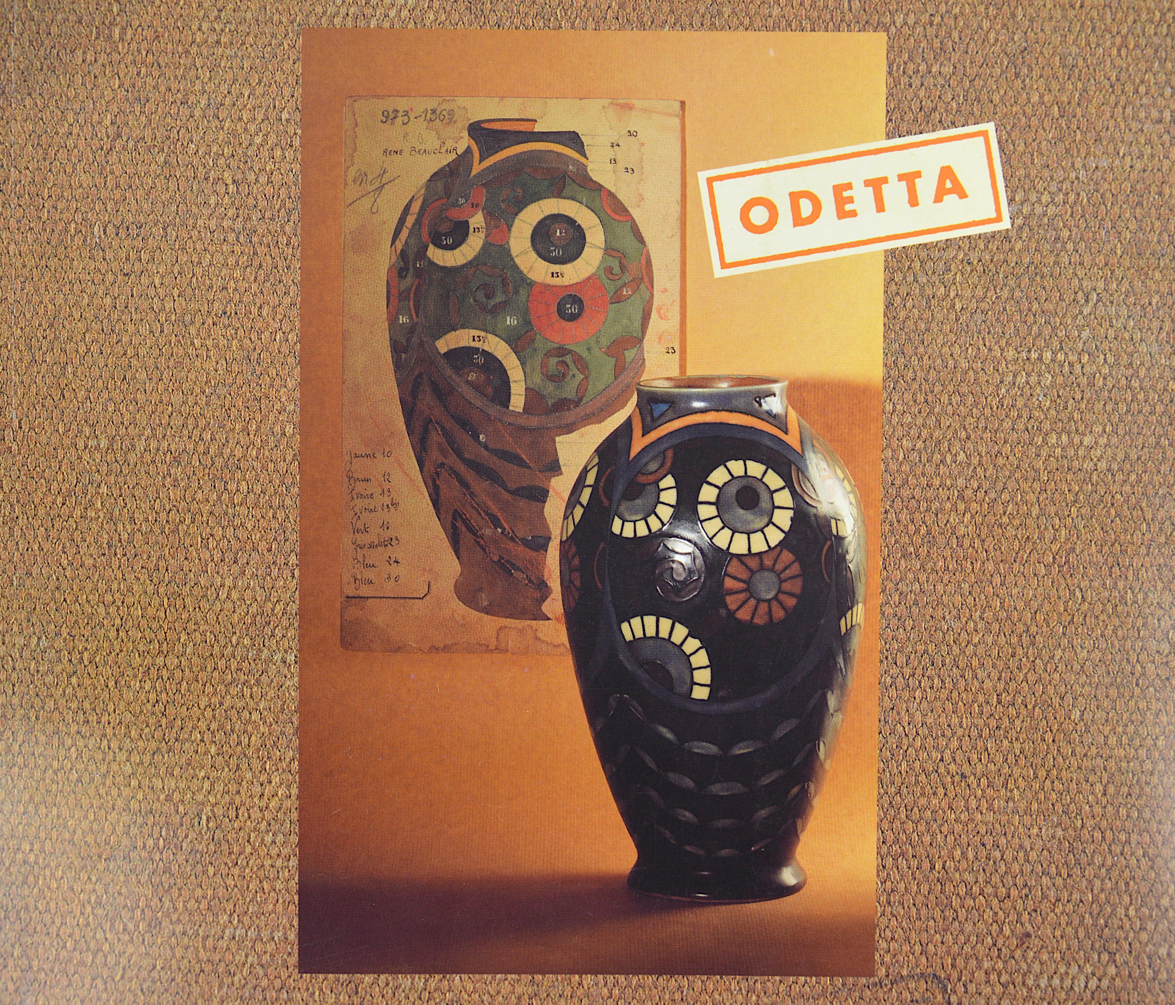 Odetta Quimper Vaso in gres Art Deco francese, 1920 in vendita 1