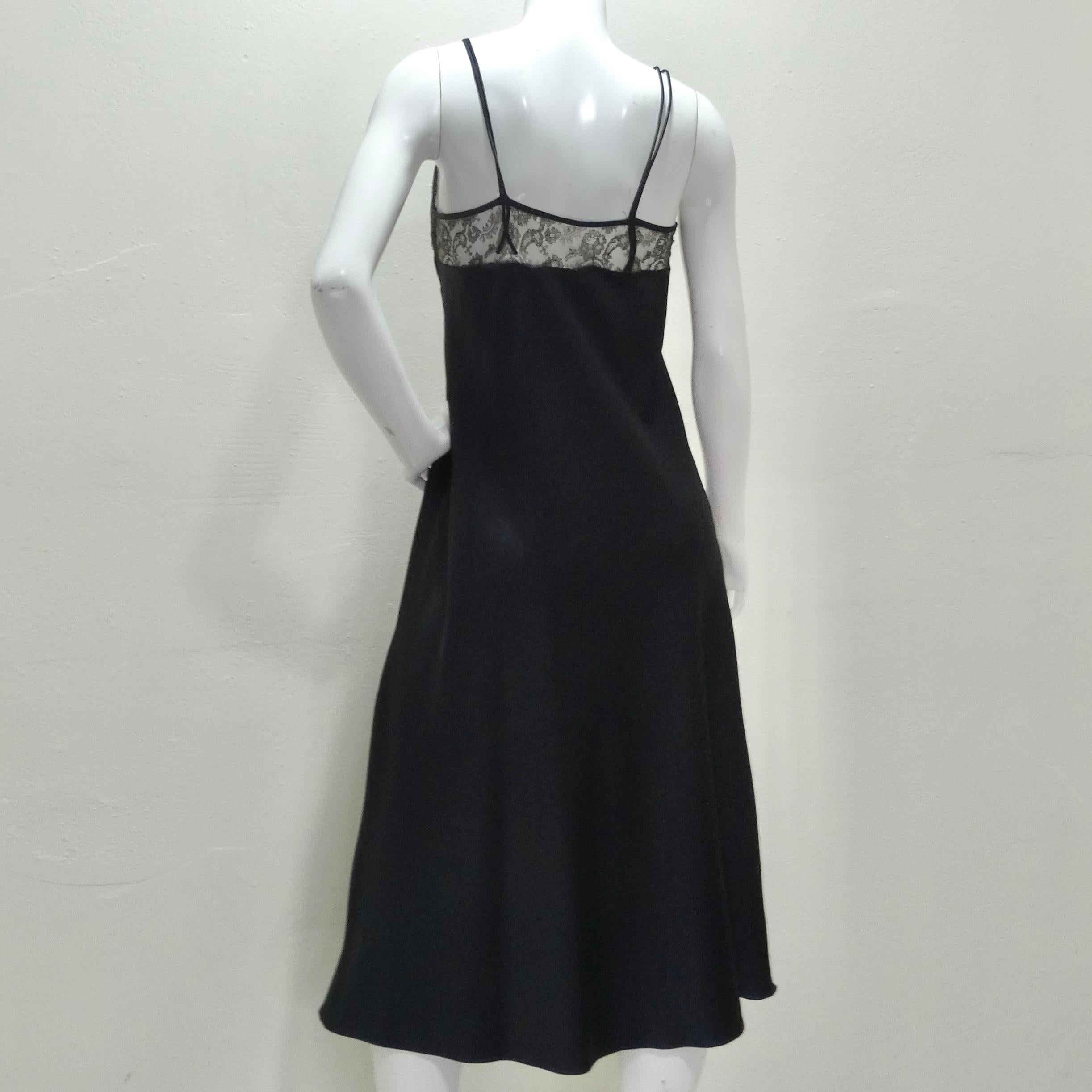 Women's or Men's Odette Barda 1990s Black Lace Slip Dress