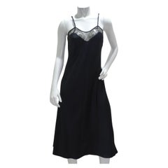 Vintage Odette Barda 1990s Black Lace Slip Dress
