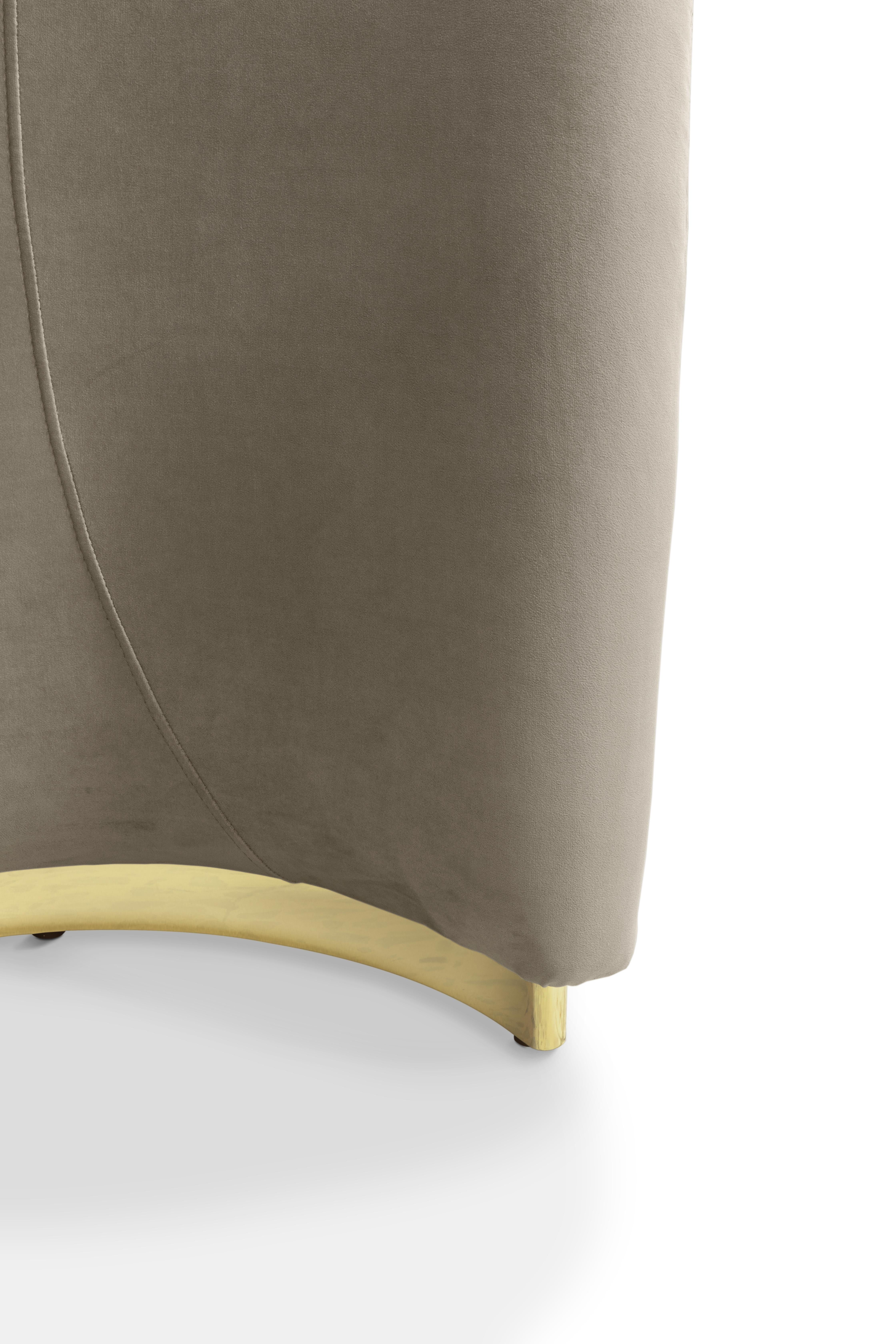 Metal Odette Bed - Hand Polished Hammered Brass Wood & Upholstery - Boca do Lobo For Sale