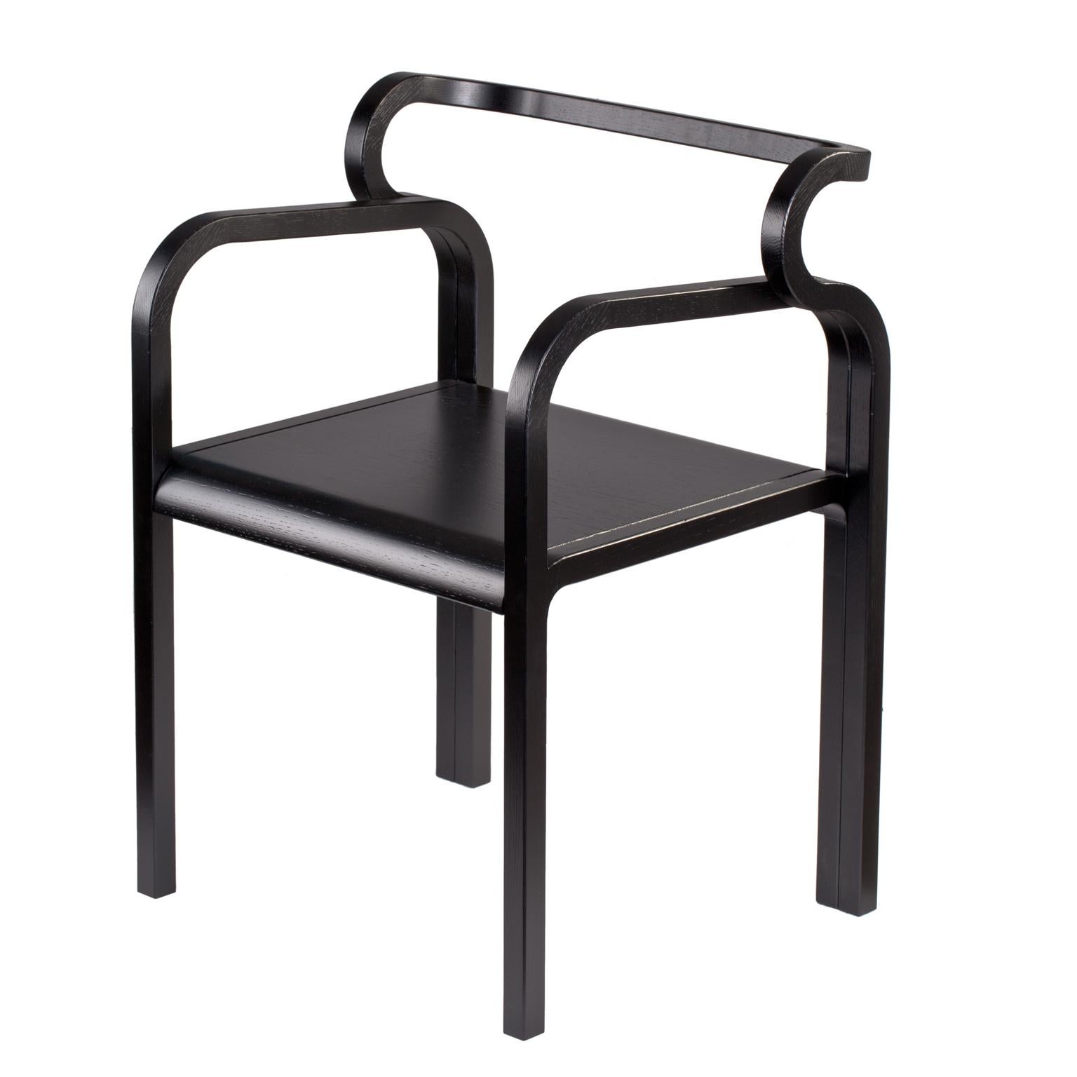 Other Odette Black Oak Chair by Fred and Juul For Sale