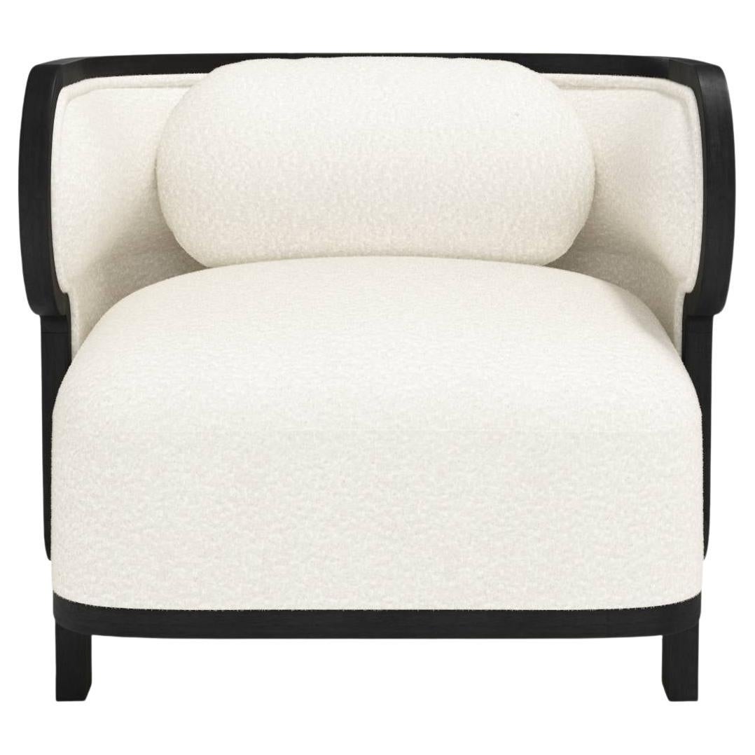 Odette Curvy Club Chair with Black Oak Wood Frame by Fred&Juul For Sale