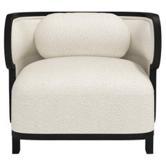 Odette Curvy Club Chair with Black Oak Wood Frame by Fred&Juul