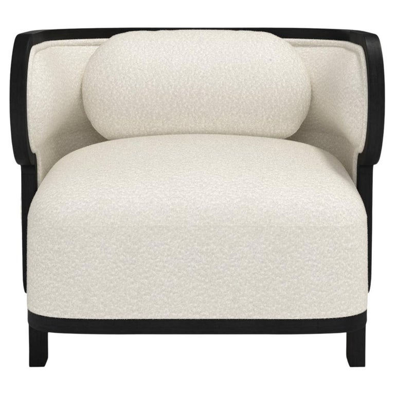Odette Curvy Club Chair with Black Oak Wood Frame by Fred&Juul For Sale