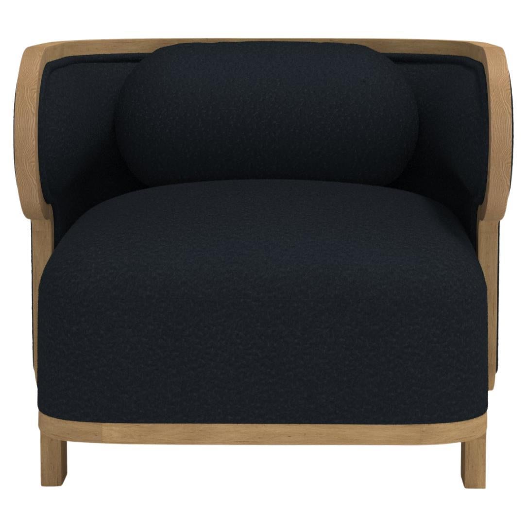 Odette Curvy Club Chair with Oak Wood Frame by Fred&Juul