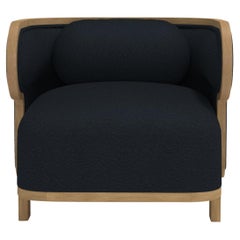 Odette Curvy Club Chair with Oak Wood Frame by Fred&Juul