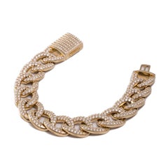 Odette Diamond Cuban Link Bracelet in 14k Yellow Gold