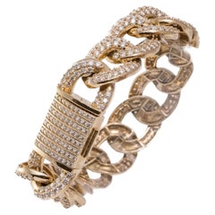 Odette Diamond Cuban Link Bracelet in 14k Yellow Gold