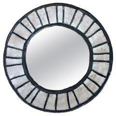 Odette Dijeux Ceramic Wall Mirror, circa 1950, Belgium