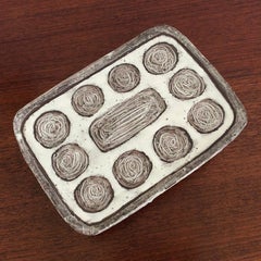 Odette Dijeux Boîte en céramique signée du milieu du siècle, vers 1950, Belgique