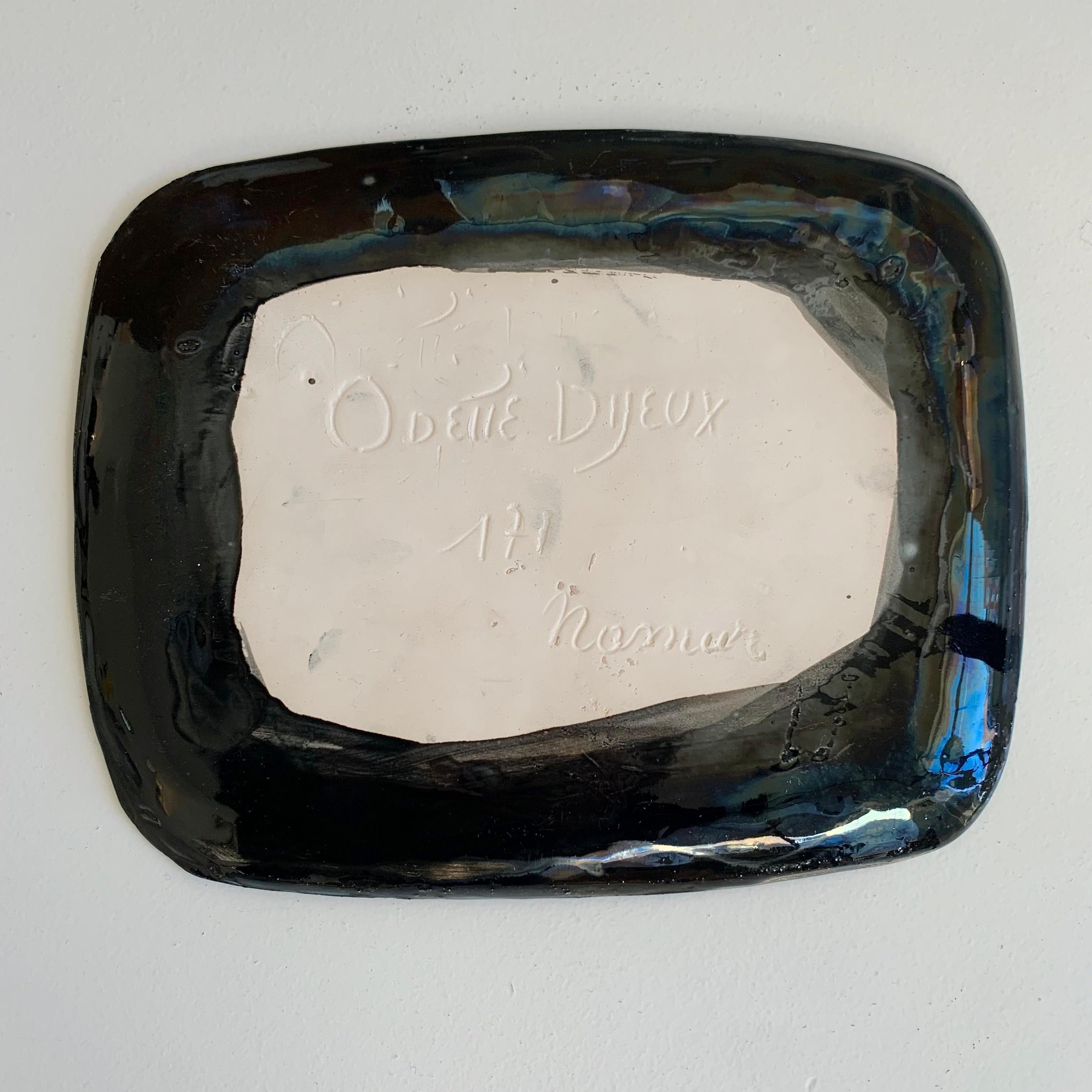 Odette Dijeux Signed Original Ceramic, circa 1950, Belgium. For Sale 8