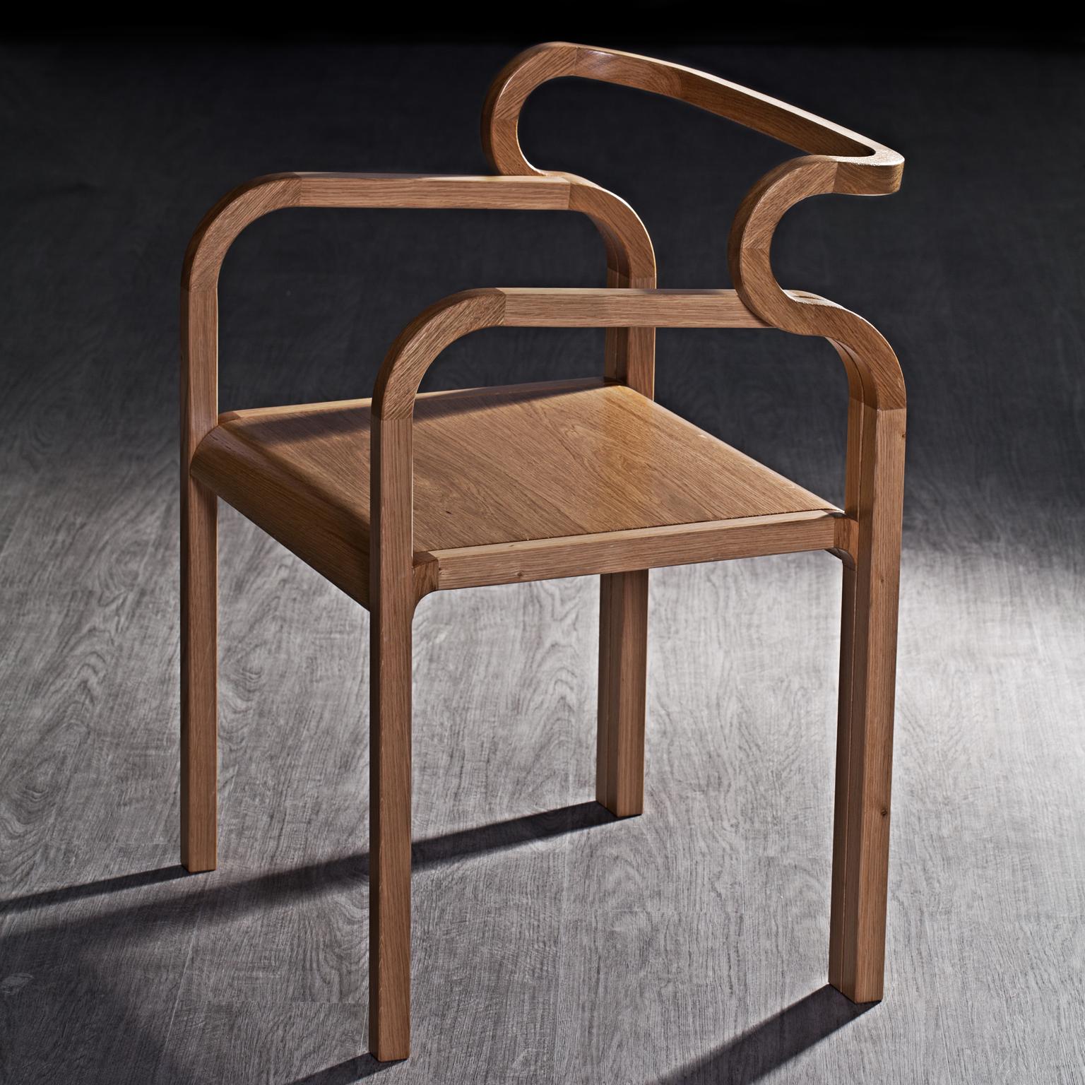 Contemporary Odette Oak Chair by Fred and Juul For Sale