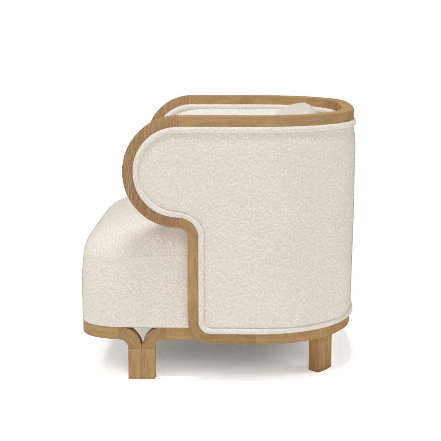 Odette Oak Club Chair by Fred and Juul
Dimensions: D 63 x W 66 x H 57 cm.
Materials: Oak and wool.

Available in different oak finishes and wool colors. Custom sizes, materials or finishes are available. Please contact us.

The Odette club chair is