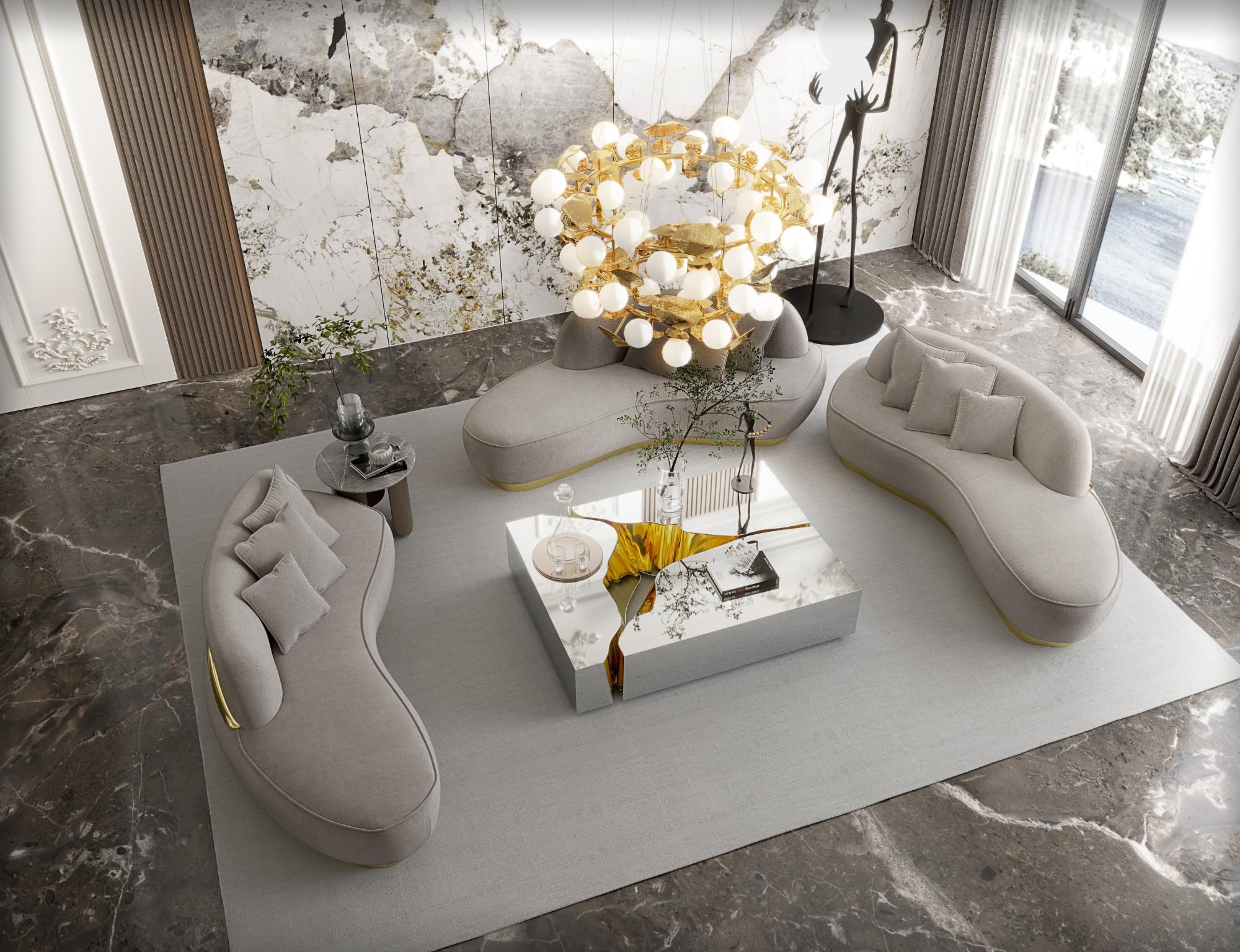 Odette-Sofa – hand poliertes, gehämmertes, gehämmertes Messingholz und Polsterung – Boca do Lobo im Angebot 5