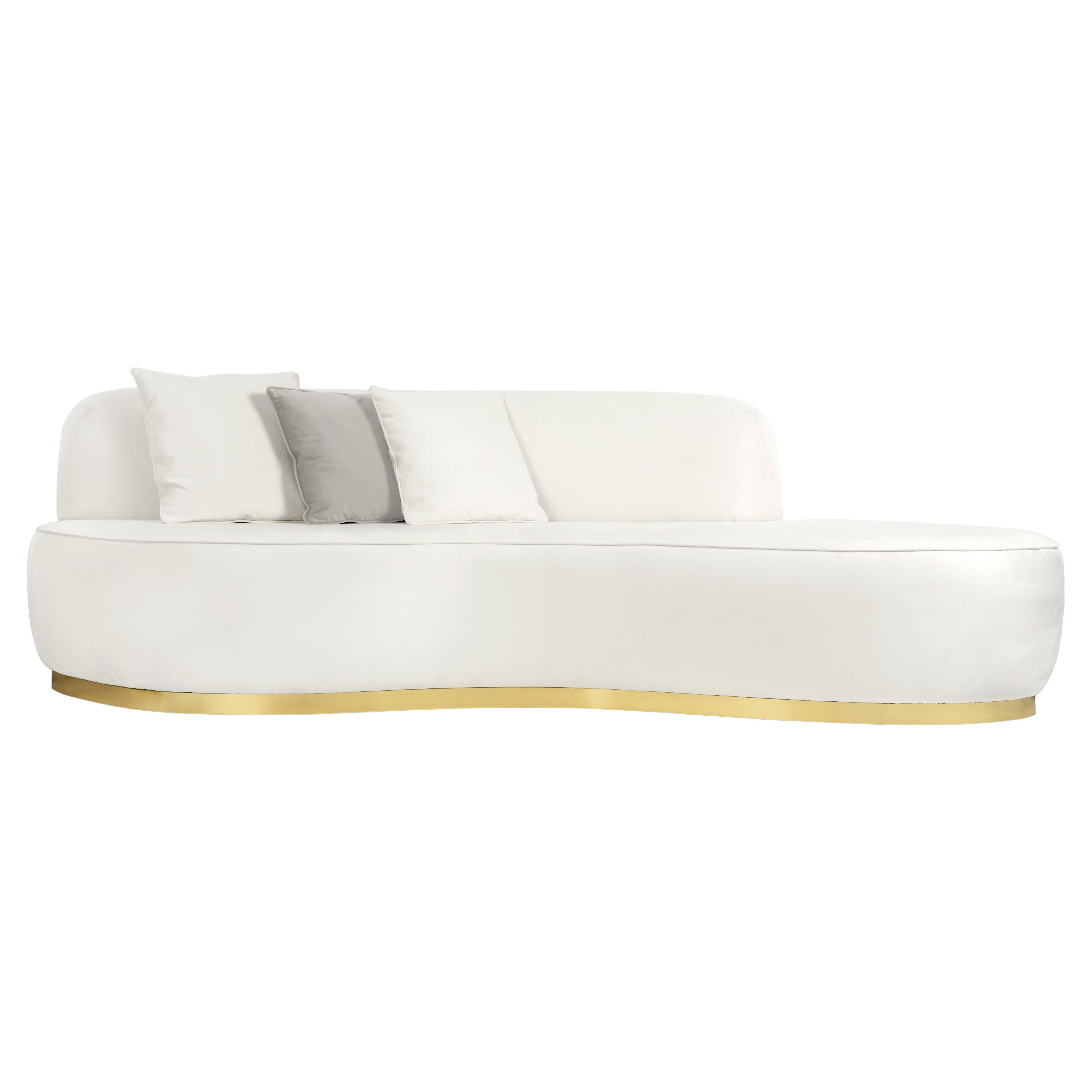 Odette Sofa - Hand Polished Hammered Brass Wood & Upholstery - Boca do Lobo