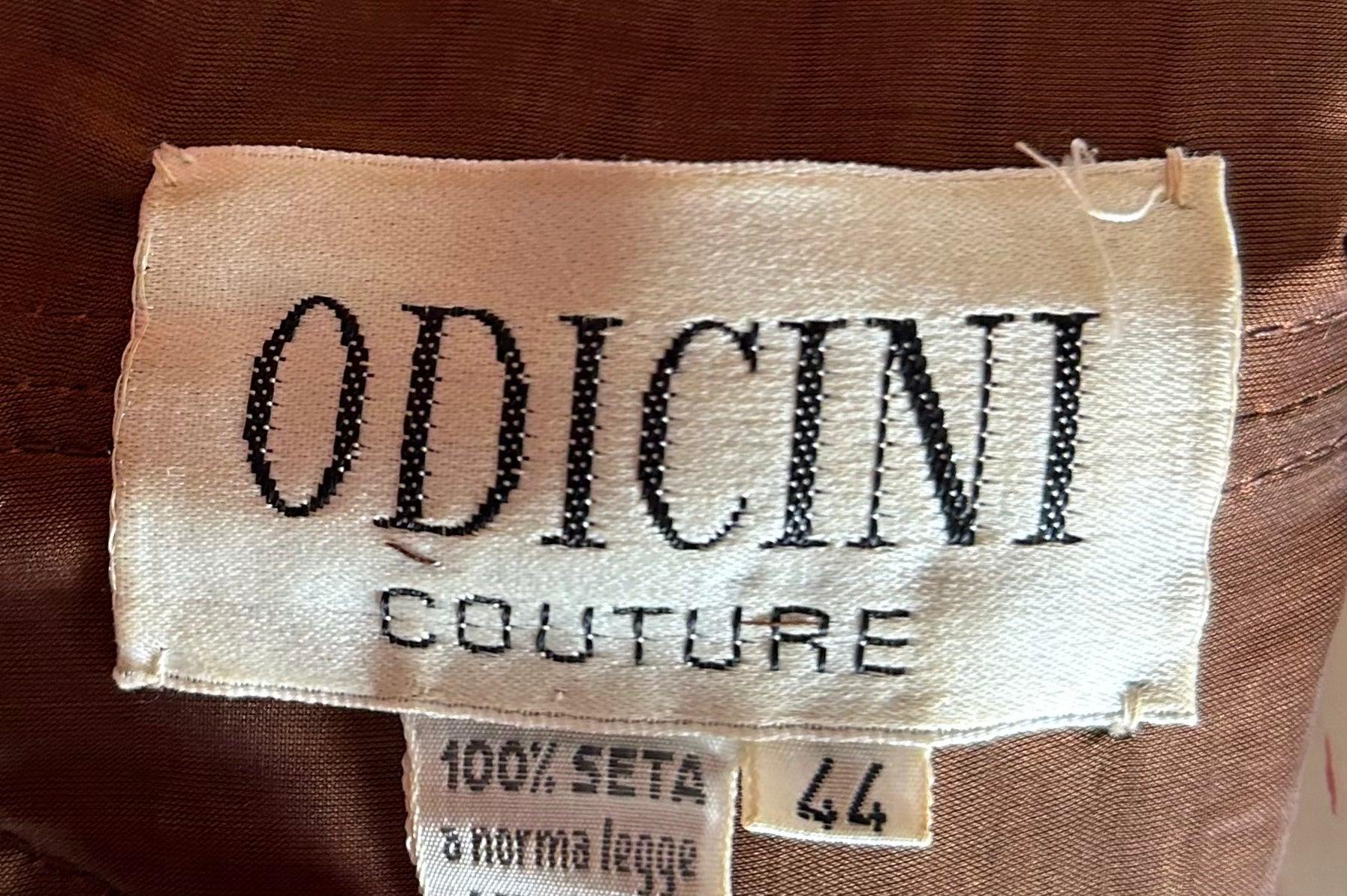 Odicini Couture Glänzendes trägerloses Seidenkleid mit Perlenakzenten, 1990er Jahre im Zustand „Gut“ im Angebot in Los Angeles, CA