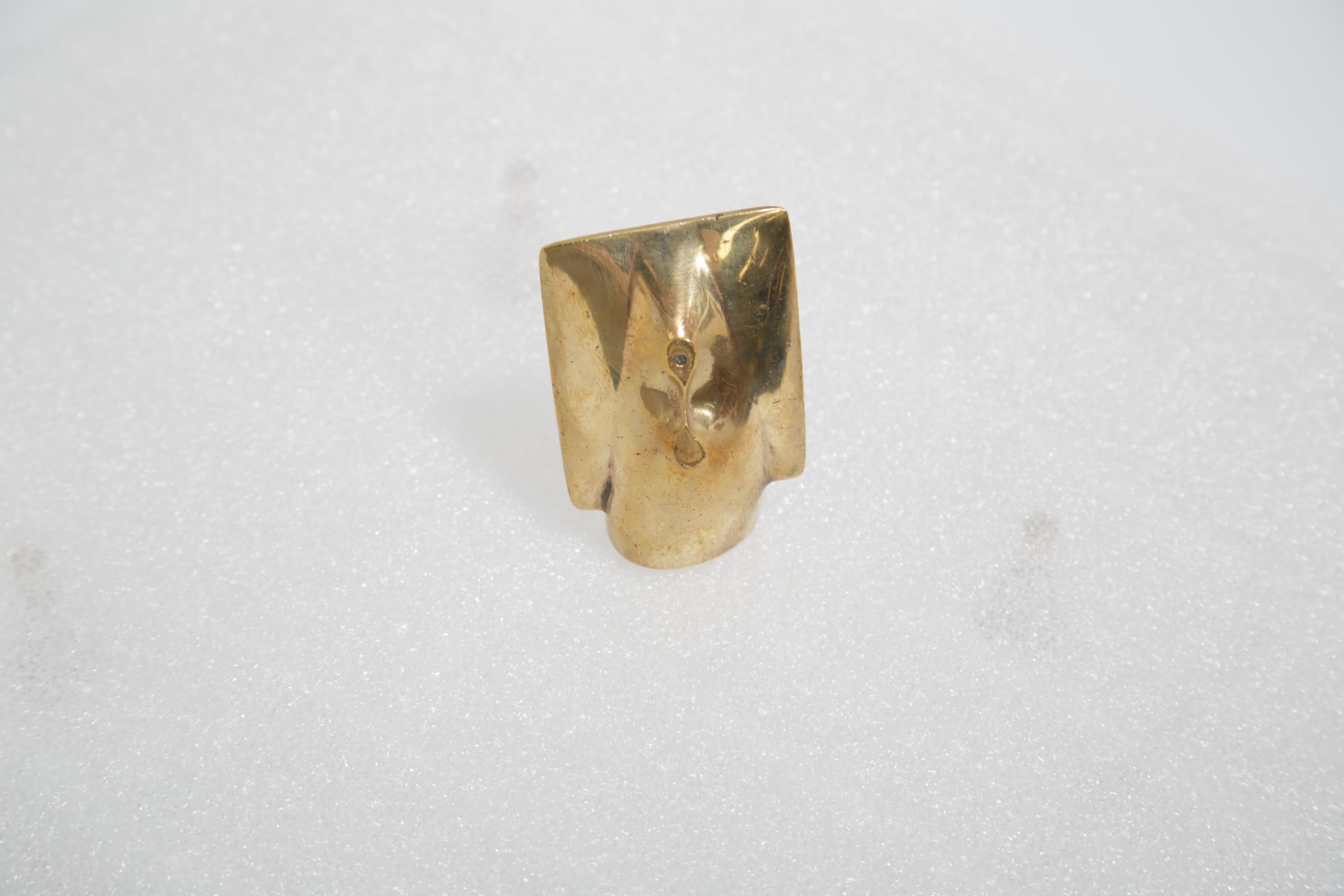Odile de Frayssinet Pequeña escultura abstracta de bronce, firmada y numerada Moderno de mediados de siglo en venta