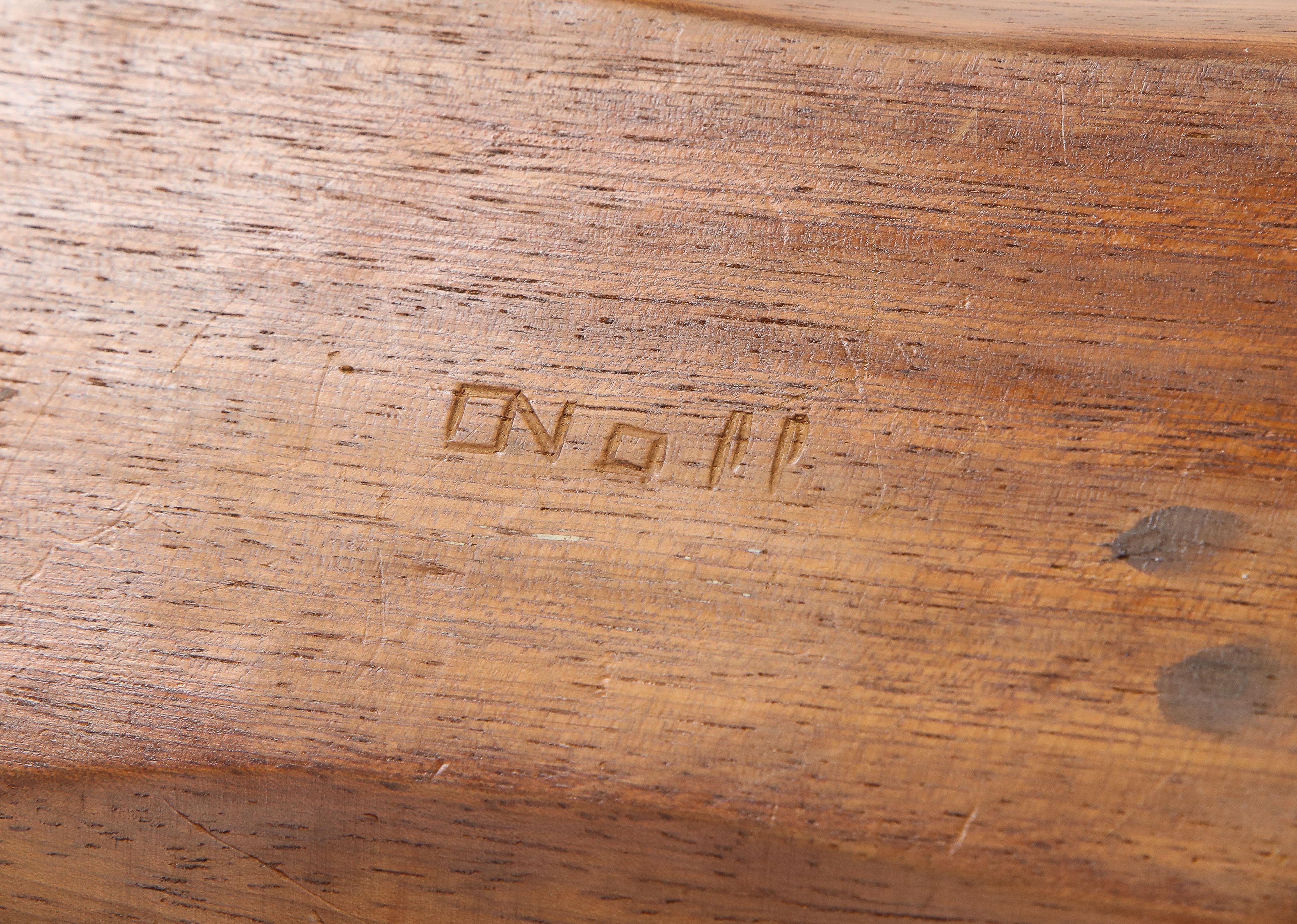 Odile Noll Rosewood Plate, Signed, France, circa 1950 6