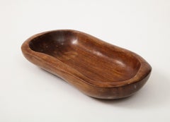 Odile Noll Rosewood Plate, Signed, France, circa 1950