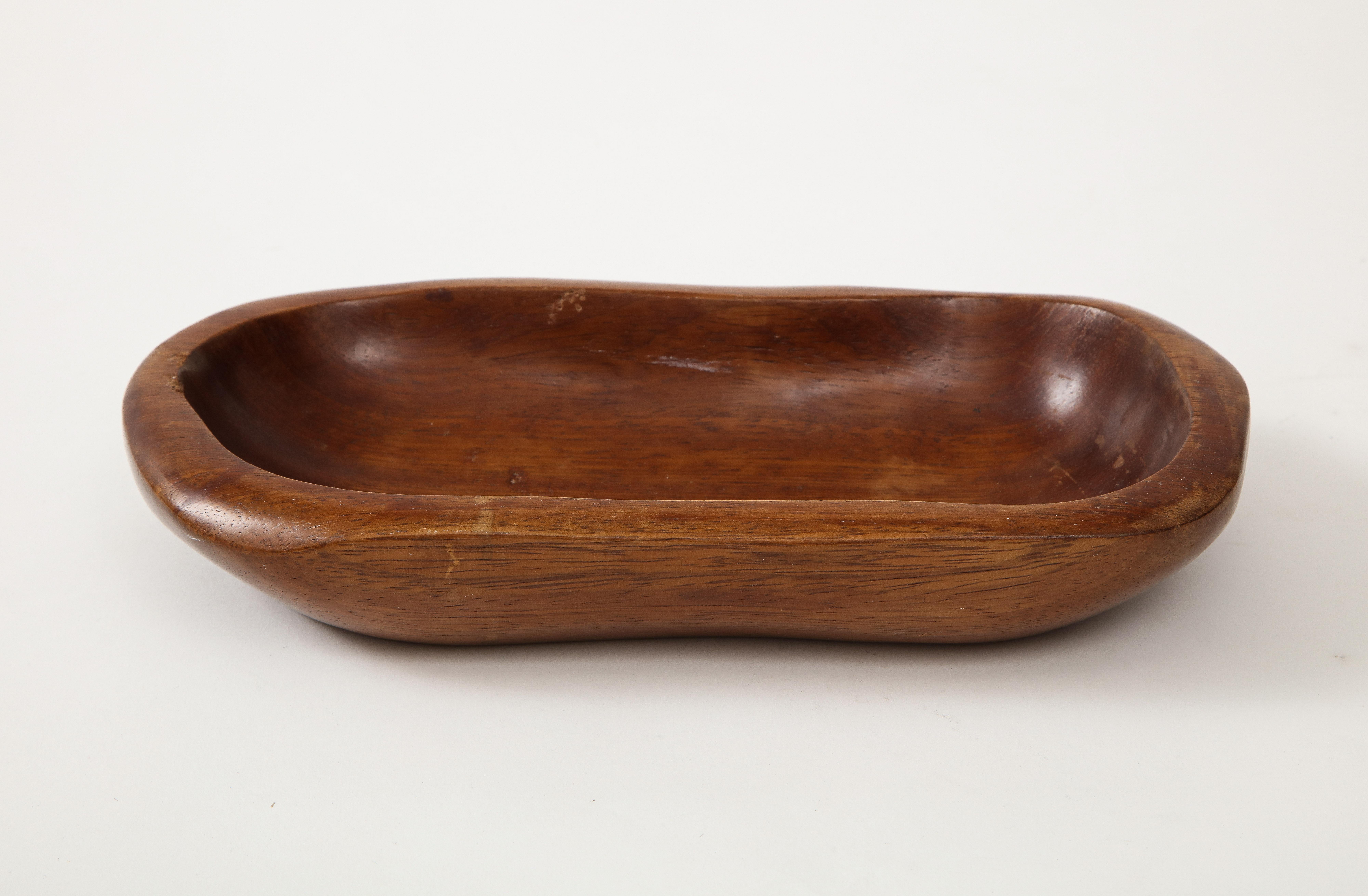 Mid-20th Century Odile Noll Rosewood Plate, Signed, France, circa 1950