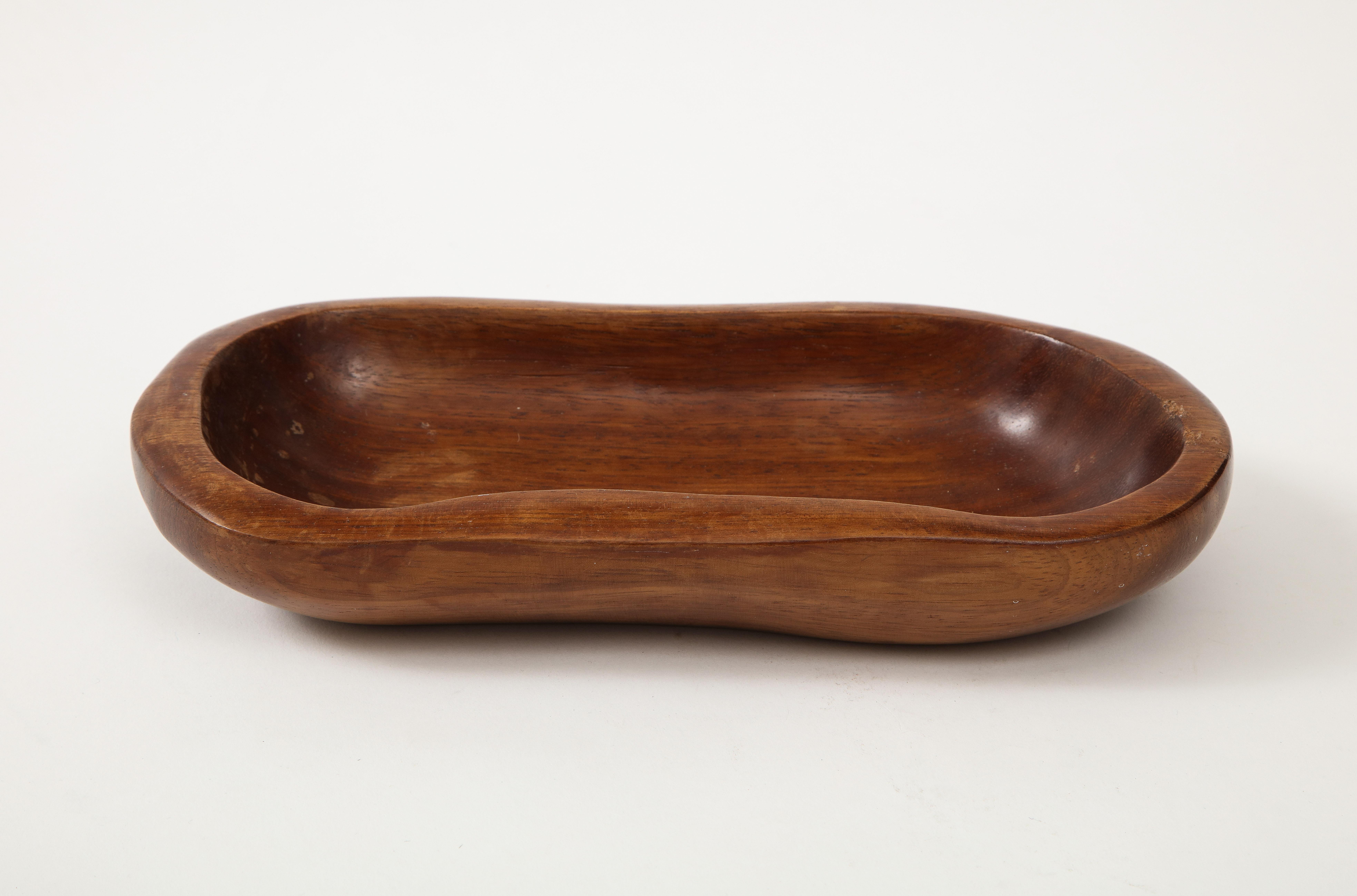 Odile Noll Rosewood Plate, Signed, France, circa 1950 2