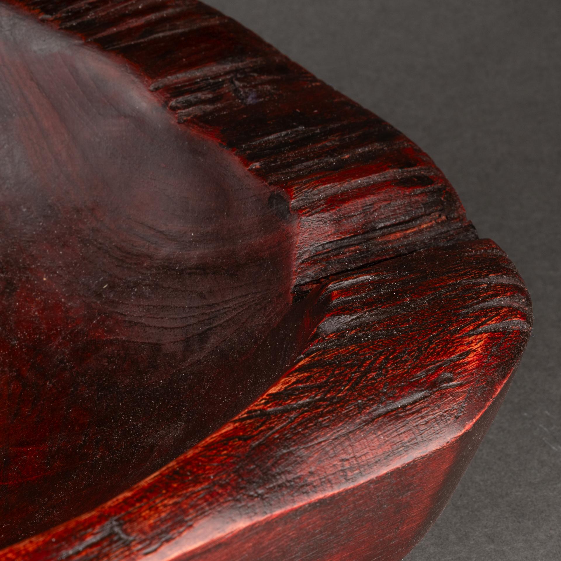 Odile Noll : Wood hand carved big bowl, circa 1970 For Sale 3