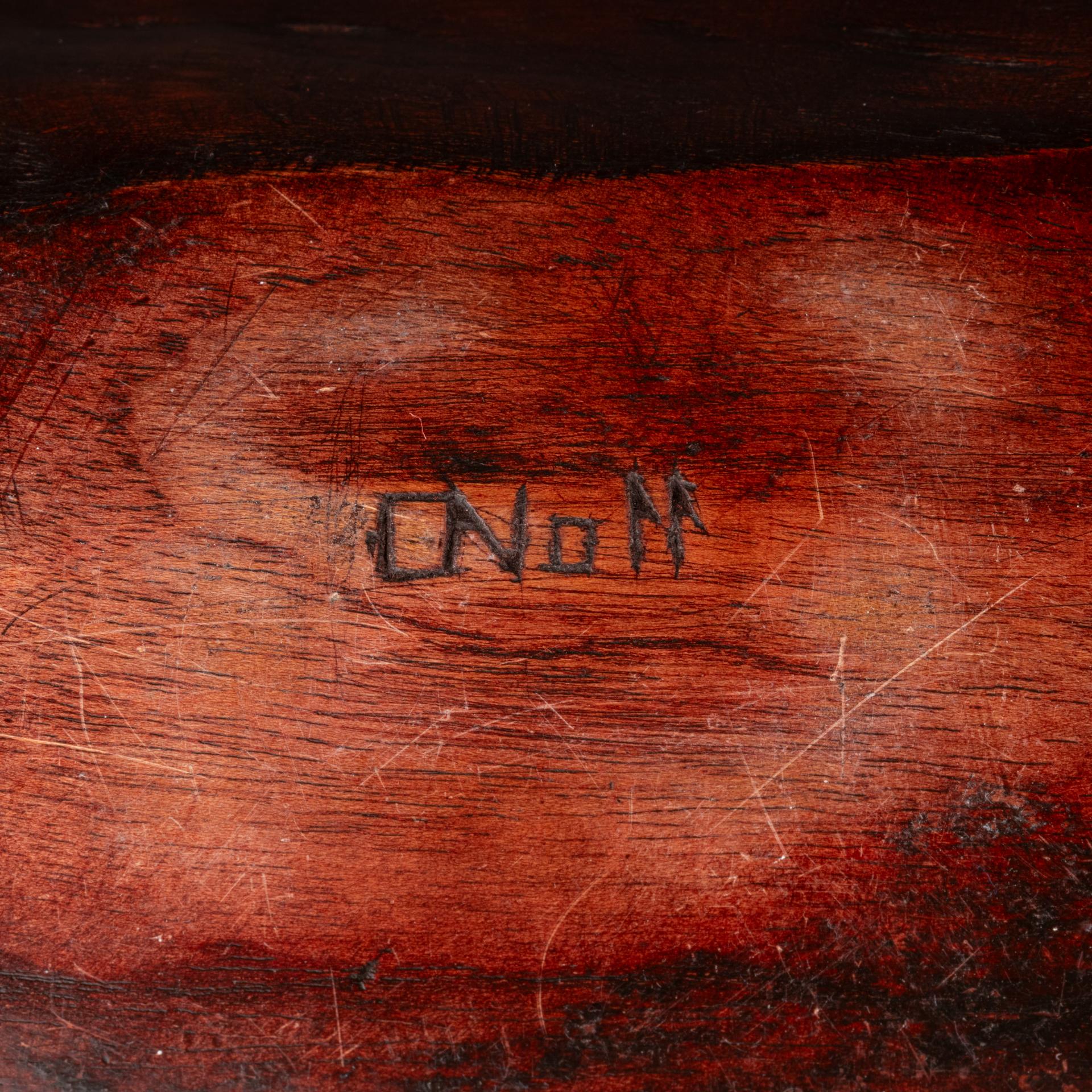Odile Noll : Wood hand carved big bowl, circa 1970 For Sale 4