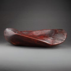 Odile Noll : Wood hand carved big bowl, circa 1970