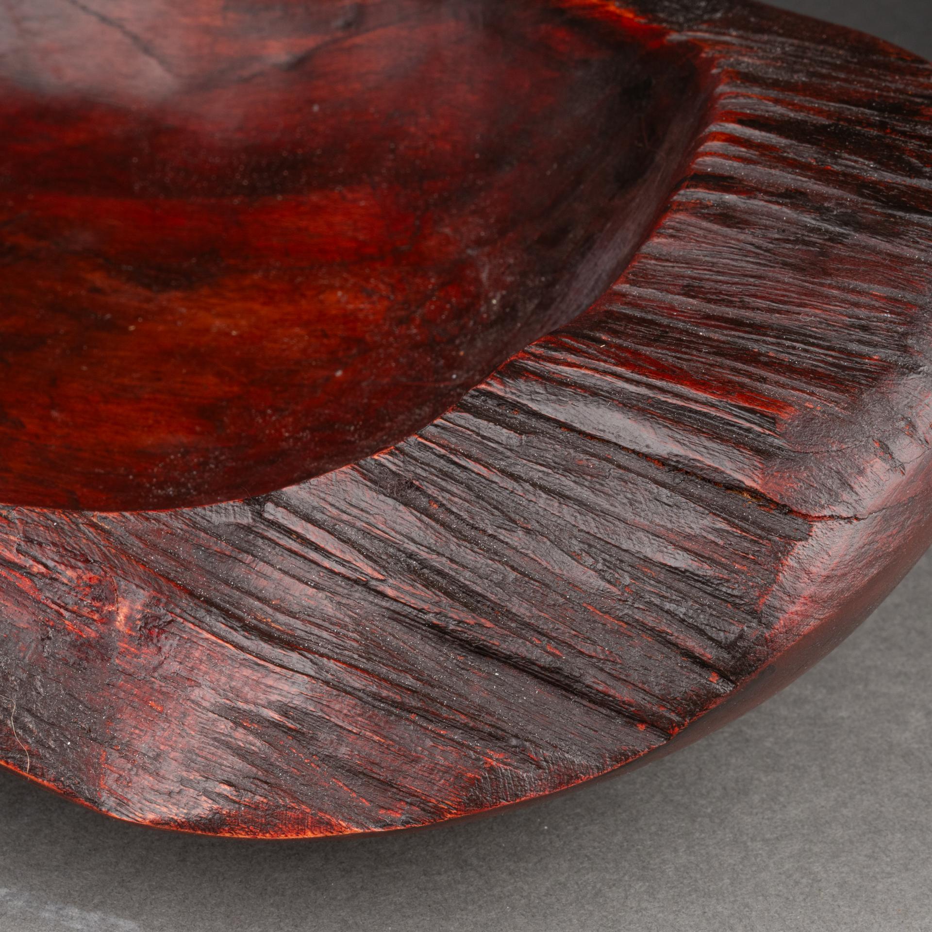 Odile Noll : Wood hand carved big bowl, circa 1970 For Sale 2