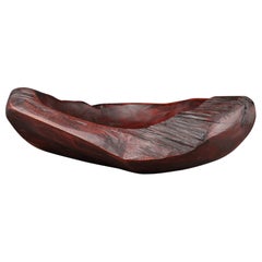 Odile Noll : Wood hand carved big bowl, circa 1970