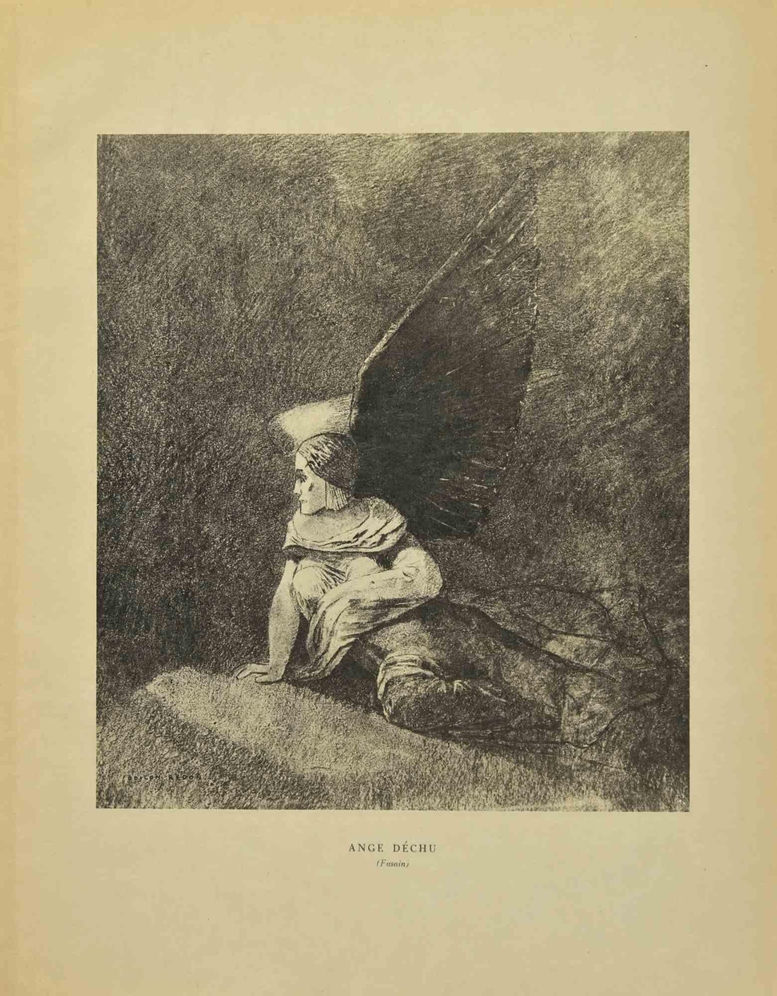 Ange Déchu - Lithographie nach Odilon Redon - 1923