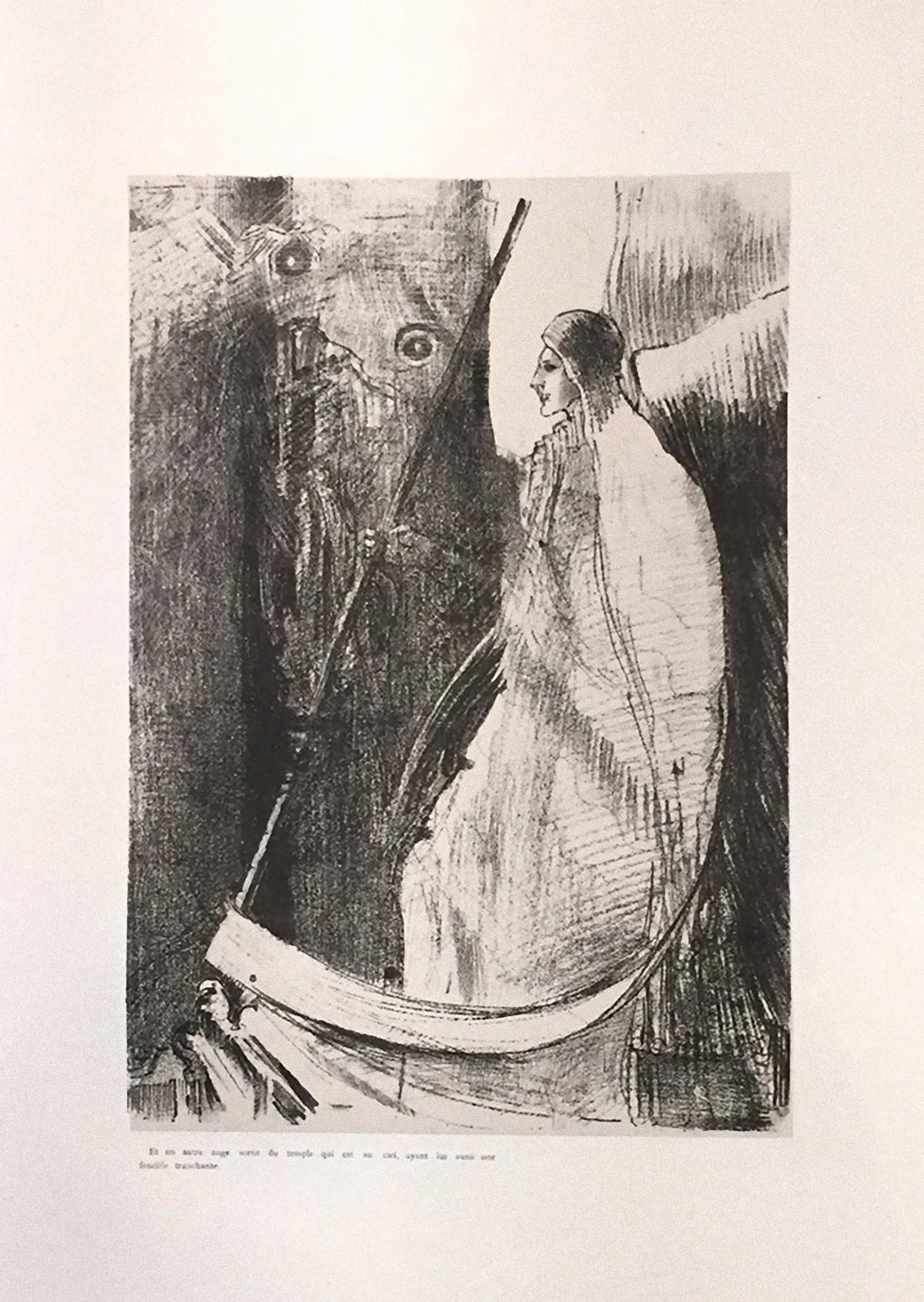 Apocalypse de Saint Jean - Lithographs on Chine collé by Odilon Redon - 1899 For Sale 6